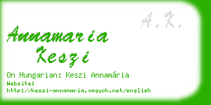 annamaria keszi business card